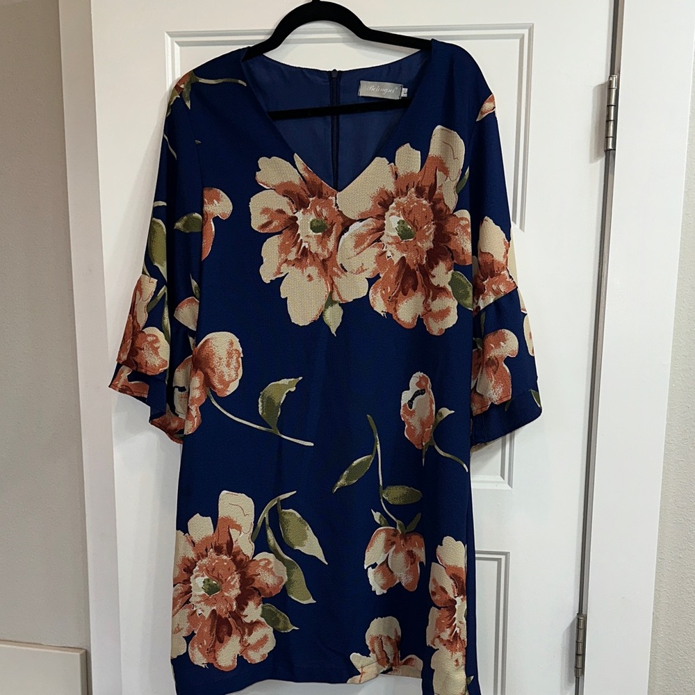 Floral Navy Women's Dress
